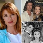 Jane Seymour shows off twin sons she gave birth to aged 44